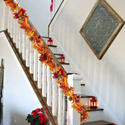 175Cm Artificial Maple Leaf Garland, Hanging Garland, Autumn For Thanksgiving, Fireplace, Christmas - thumbnail 5