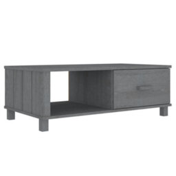 Walplus Coffee Table Hamar Dark Grey 100X55X35 Cm Solid Wood Pine - thumbnail 2