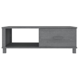 Walplus Coffee Table Hamar Dark Grey 100X55X35 Cm Solid Wood Pine - thumbnail 5