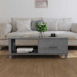 Walplus Coffee Table Hamar Dark Grey 100X55X35 Cm Solid Wood Pine - thumbnail 3