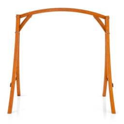 Costway Wood Swing Frame A-Shaped Heavy-Duty Swing Stand 300 Kg Capacity Backyard Garden Patio - thumbnail 2