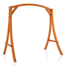 Costway Wood Swing Frame A-Shaped Heavy-Duty Swing Stand 300 Kg Capacity Backyard Garden Patio - thumbnail 1