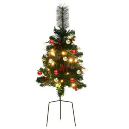 Berkfield Artificial Pathway Christmas Trees With Leds 2 Pcs 76 Cm Pvc - thumbnail 3