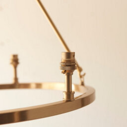 Loops Sophisticated 2 Pack Of Brushed Aged Brass Ceiling Pendant Lights - thumbnail 4