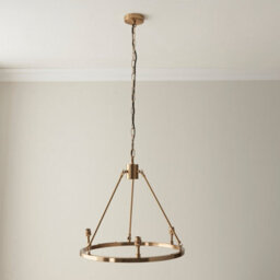 Loops Sophisticated 2 Pack Of Brushed Aged Brass Ceiling Pendant Lights - thumbnail 3