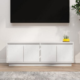 Vidaxl Tv Cabinet White 110X34X40 Cm Solid Wood Pine - thumbnail 1