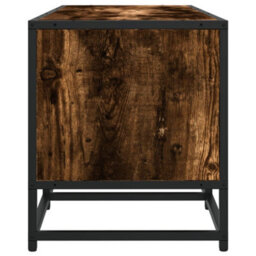 Berkfield Tv Cabinet Smoked Oak 100X35X41 Cm Engineered Wood And Metal - thumbnail 5