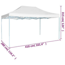 Berkfield Professional Folding Party Tent 3X4 M Steel White - thumbnail 5