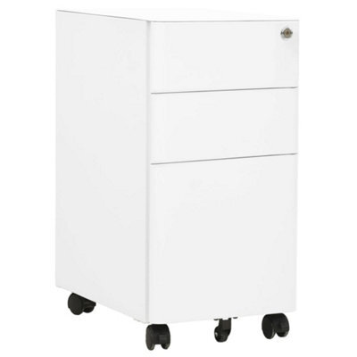 Vidaxl Mobile File Cabinet White 30X45X59 Cm Steel - image 1