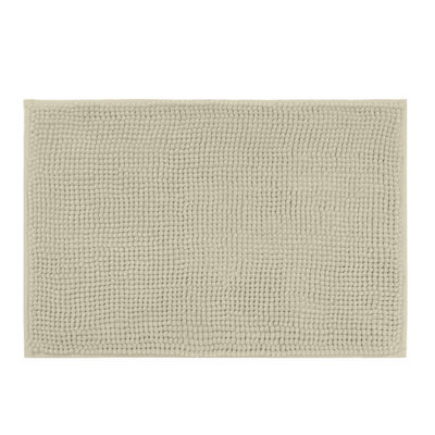 Aspire Homeware Quick Dry Chenille Bathmat Soft Water Absorbent Shower Mat Non-Slip Floor Mat, Cream (L)60Cm X (W)40Cm - image 1