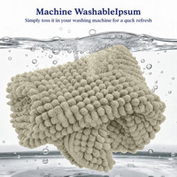 Aspire Homeware Quick Dry Chenille Bathmat Soft Water Absorbent Shower Mat Non-Slip Floor Mat, Cream (L)60Cm X (W)40Cm - thumbnail 5