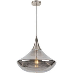 Pagazzi Lighting Pagazzi Willis Satin Nickel And Glass Pendant Ceiling Light - thumbnail 2