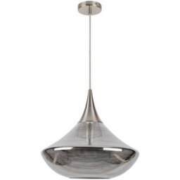 Pagazzi Lighting Pagazzi Willis Satin Nickel And Glass Pendant Ceiling Light - thumbnail 1