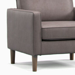 Furnishings For Less UK Bexhill Grey Faux Leather 3 Piece Sofa Suite 2 Seater And 2 Armchairs - thumbnail 4