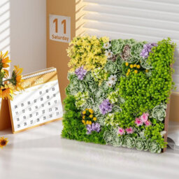 Costway 2 Pack Square Artificial Foliage Wall 50 X 50 Cm Faux Plant Wall Decoration - thumbnail 8