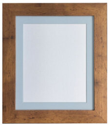 Frames By Post Metro Vintage Wood Frame With Blue Mount 40 X 50Cm Image Size A3 - thumbnail 1
