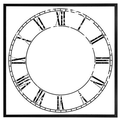 "Andrew Lee Roman Numeral Clock (Picutre Frame) / 16X16"" / Grey" - image 1