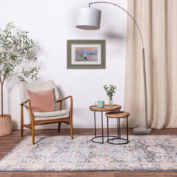 Floral Multicoloured Traditional Abstract Persian Bordered Easy To Clean Rug For Dining Room-200Cm X 290Cm