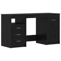 Walplus Desk With Drawer Black Oak 140 X 50 X 76 Cm Engineered Wood - thumbnail 2