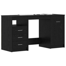 Walplus Desk With Drawer Black Oak 140 X 50 X 76 Cm Engineered Wood - thumbnail 3