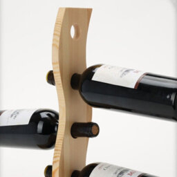 Urbn-Chef Height 30Cm 4 Bottle Wooden Wine Rack Free Standing Insert Kitchen Countertop Storage Holder - thumbnail 7