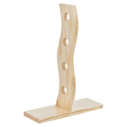 Urbn-Chef Height 30Cm 4 Bottle Wooden Wine Rack Free Standing Insert Kitchen Countertop Storage Holder - thumbnail 4