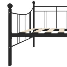 Berkfield Daybed Frame Black Metal 90X200 Cm - thumbnail 6