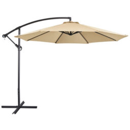 Yaheetech Tan 3M Patio Offset Umbrella Outdoor Parasol With Crank - thumbnail 2