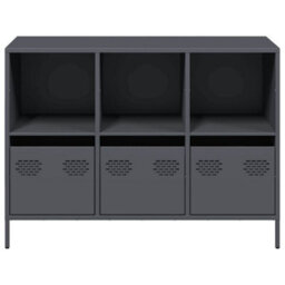 Berkfield Sideboard Anthracite 101.5X39X73.5 Cm Cold-Rolled Steel - thumbnail 5