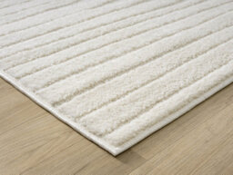 Aya Living Room Area Rugs - Embossed Lines Pattern Cream 160Cm X 230Cm - thumbnail 4