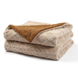 Pagnanno. Pagnanno Sherpa Teddy Fleece Blanket Fluffy Double Layered Bed And Sofa Throw For Families, Couples, Biscuit, King - thumbnail 1