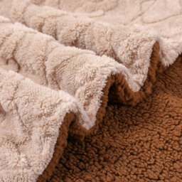 Pagnanno. Pagnanno Sherpa Teddy Fleece Blanket Fluffy Double Layered Bed And Sofa Throw For Families, Couples, Biscuit, King - thumbnail 4