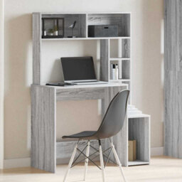 Berkfield Durable Desk With Shelves Grey Sonoma 100X45X140 Cm Engineered Wood - thumbnail 3