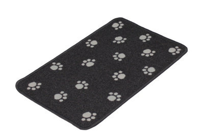 Primeur Flooring Grey Pawprints Door Mat, 60Cm X 40Cm - image 1
