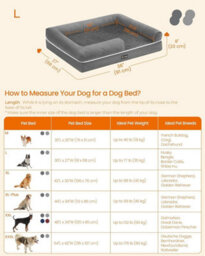 LEDREM Orthopedic Dog Bed, Dog Sofa With Sides, Removable Washable Cover, 91 X 68 X 18 Cm, Non-Slip Bottom - thumbnail 5
