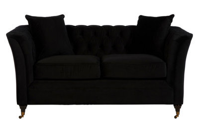 Orsina  2 Seat Onyx Sofa With Button Tufting,chesterfield Settee,lounge Couch With Sleek Legs,couch With Cushions - image 1