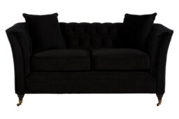 Orsina  2 Seat Onyx Sofa With Button Tufting,chesterfield Settee,lounge Couch With Sleek Legs,couch With Cushions - thumbnail 6