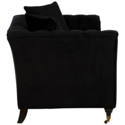 Orsina  2 Seat Onyx Sofa With Button Tufting,chesterfield Settee,lounge Couch With Sleek Legs,couch With Cushions - thumbnail 3