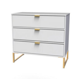 Tamworth 3 Drawer Chest Of Drawers In White Matt (Ready Assembled) - thumbnail 3
