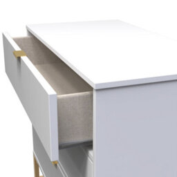 Tamworth 3 Drawer Chest Of Drawers In White Matt (Ready Assembled) - thumbnail 5