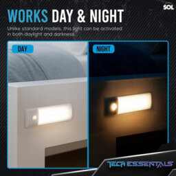 SOL 2Pk 10Cm Type C Rechargeable Push Led Light Wireless Motion Sensor Strip Lights For Cupboards Closets Drawers Shelves Kitchen Usb - thumbnail 7
