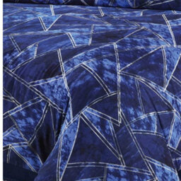 Homespace Direct Ltd Jaxon Navy Blue Geomectric Duvet Cover Set Fresh Modern Bedding - thumbnail 3