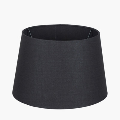 Pacific Lifestyle 40Cm Black Tapered Poly Cotton Lampshade For Table Lamps And Floor Lamps - image 1