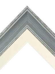 Frames By Post Scandi Distressed Blue Frame With Ivory Mount For Image Size 14 X 8 Inch - thumbnail 3