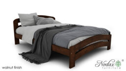 Nodax Double Bed Frame, F10, Solid Pine Wood, Easy Assembly, Sturdy Slats & Extra Support Legs, 4Ft 6In, Oak Finish - thumbnail 8
