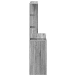 Berkfield Grey Computer Desk Grey Sonoma Engineered Wood Compact - thumbnail 5