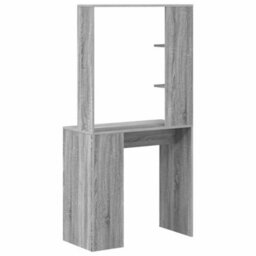Berkfield Grey Computer Desk Grey Sonoma Engineered Wood Compact - thumbnail 6