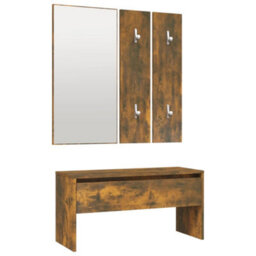 Walplus Hallway Furniture Set Smoked Oak Engineered Wood - thumbnail 6