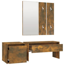 Walplus Hallway Furniture Set Smoked Oak Engineered Wood - thumbnail 5