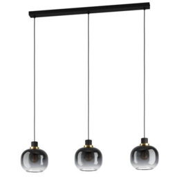 Eglo Oilella Linear Black And Grey Glass Pendant Light - thumbnail 3